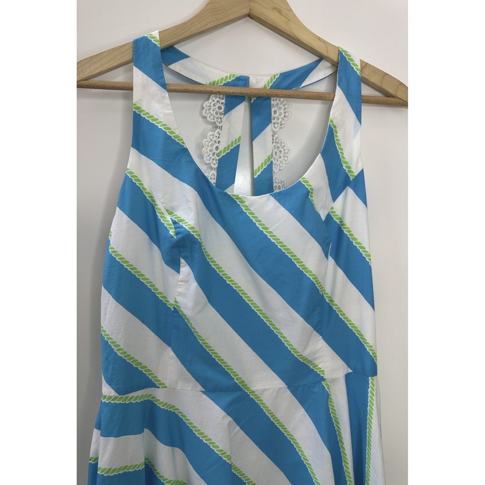 NEW Lilly Pulitzer Zo Dress Stripe Cotton Fit & Flare Size 10 Preppy Resortwear - Picture 3 of 13